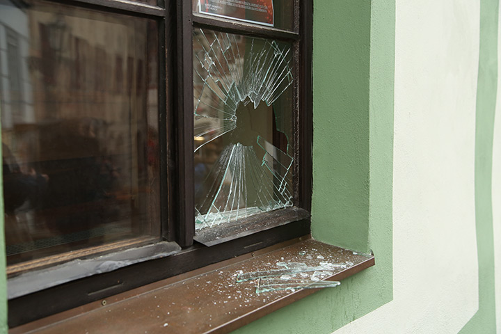 A2B Glass are able to board up broken windows while they are being repaired in The Bookhams.